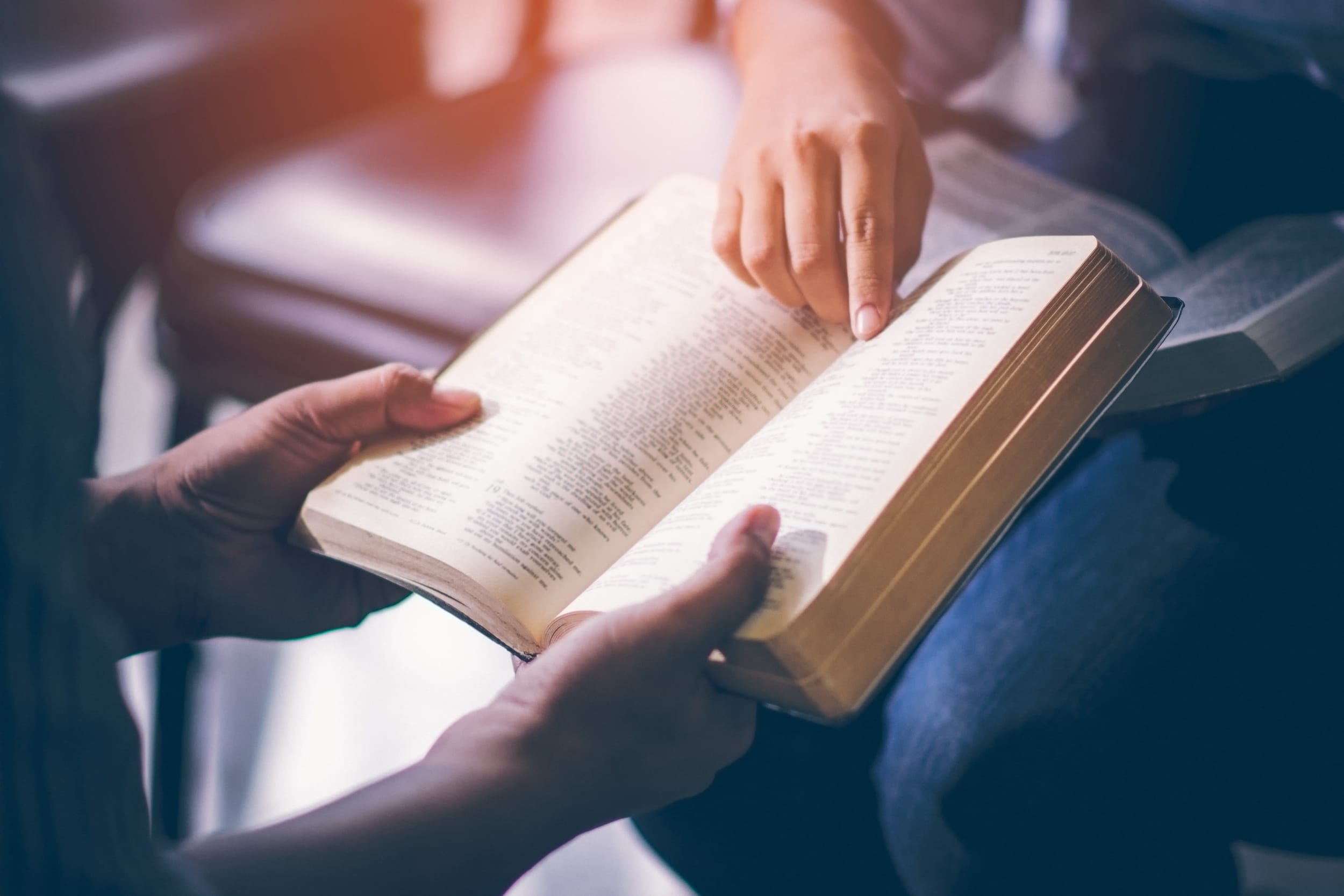Like the Bereans, these two Christians are searching the Scriptures for Bible verses about anxiety