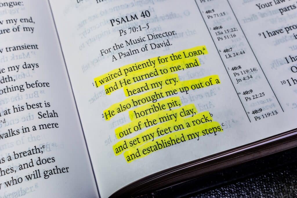 One more Bible passage for depression: Psalm 40:1 - 2