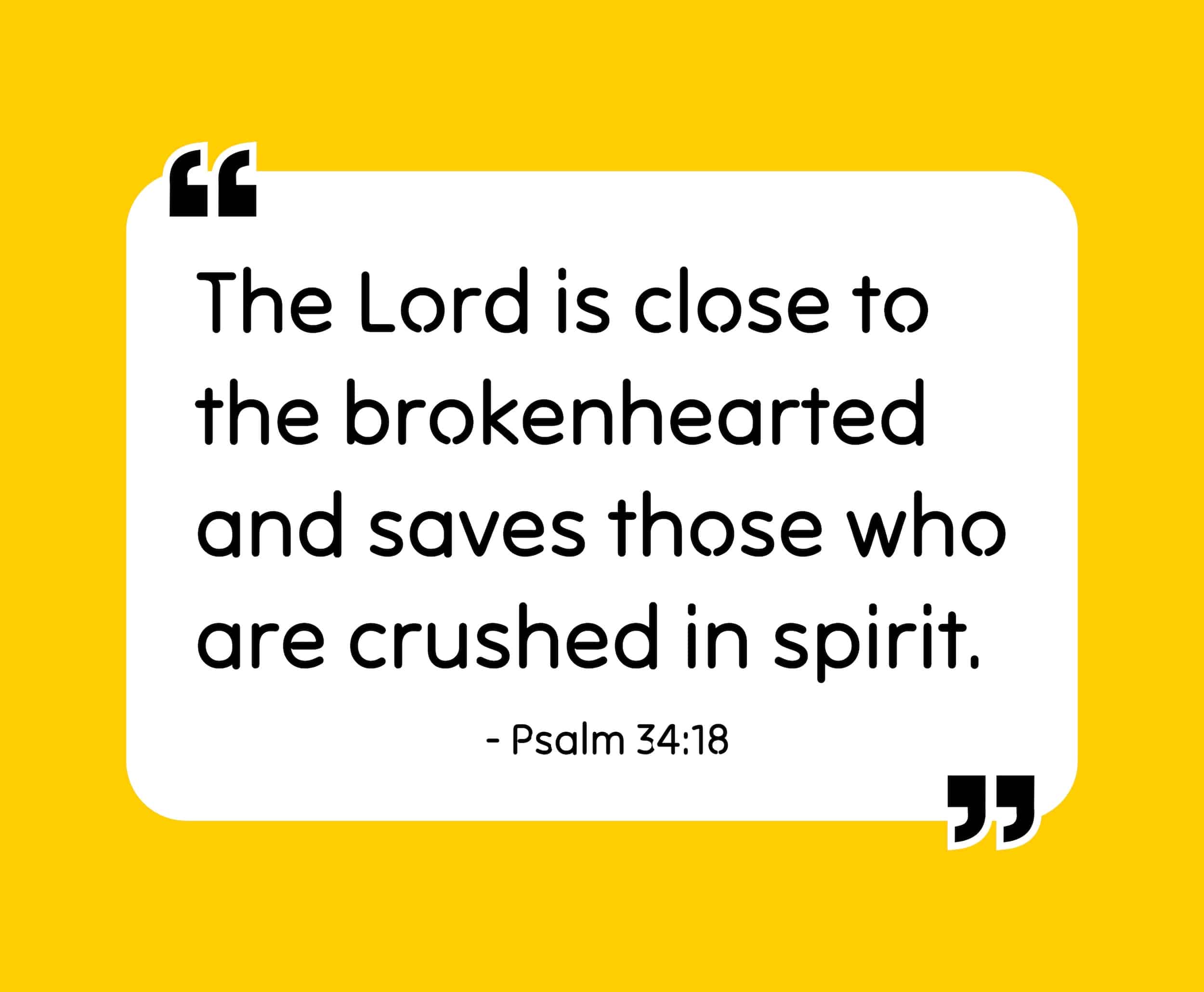 A Bible verse for depression, Psalm 34:18