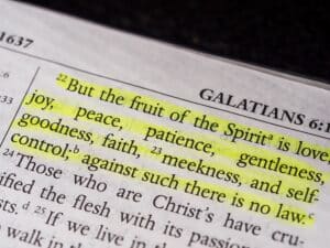 One of the primary Bible verses about self control is Galatians 5:22-23.